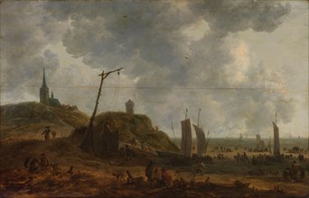 The Beach at Katwijk, 1650-1670. Creator: Adriaan van der Cabel.