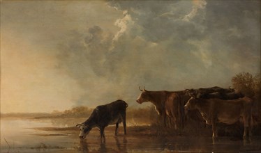 River Landscape with Cows, c.1645-c.1650. Creator: Aelbert Cuyp.