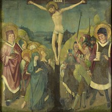 Crucifixion with Saints Cosmas and Damian, 1425-1449. Creator: Anon.