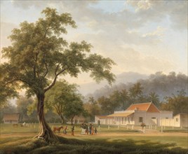 View of the house of the resident, Mr. J. Ph. van Zuylen van Nyevelt, in Banyuwangi (East Java), 182 Creator: Antoine Auguste Joseph Payen.
