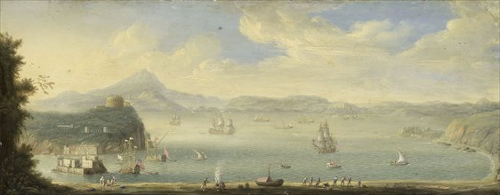 View of the Gulf of Naples, 1675-1750. Creator: Caspar van Wittel (circle of).