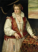 Portrait of a Woman with a Squirrel, 1565-1575. Creator: Francesco Montemezzano.