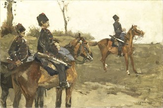 Hussars, c.1880-c.1890. Creator: George Hendrik Breitner.