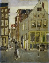 The Lauriergracht at the Tweede Laurierdwarsstraat, 1917-1918.  Creator: George Hendrik Breitner.