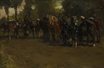 Cavalry at Repose, 1885. Creator: George Hendrik Breitner.