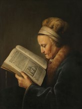 Old Woman Reading, c.1631-c.1632. Creator: Gerrit Dou.