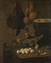 Still Life with Chickens and Eggs, 1640-1660. Creator: Giovanni Battista Recco.