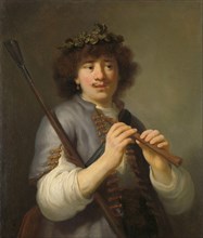 Rembrandt as a Shepherd with a Staff and Flute, c.1636. Creator: Govaert Flinck.