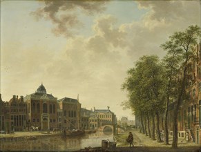 View of the Houtmarkt, Amsterdam, c.1760-c.1787. Creator: Hendrick Keun.