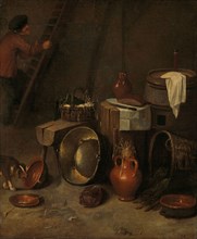 Still life in a stable, 1639-1649. Creator: Hendrik Potuyl.