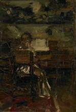 Girl at the piano, c.1889.  Creator: Jacob Henricus Maris.