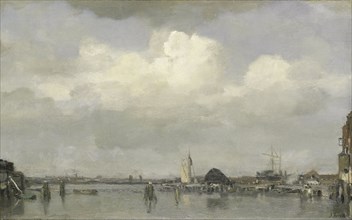 Harbour view, c.1890.  Creator: Jacob Henricus Maris.
