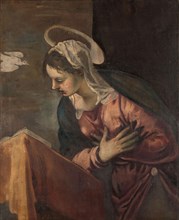 Virgin from the Annunciation to the Virgin, 1560-1585. Creator: Jacopo Tintoretto.