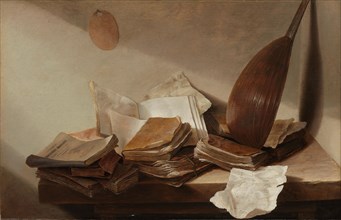 Still Life with Books, 1625-1630. Creator: Jan Davidsz de Heem.