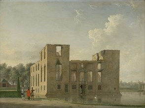 Rear View of Berckenrode Castle in Heemstede after the Fire, 1747. Creator: Jan ten Compe.