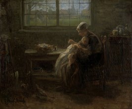 'The Joy of Motherhood', 1890. Creator: Jozef Israels.