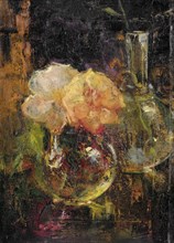 Yellow Roses in a Carafe, 1896. Creator: Menso Kamerlingh Onnes.