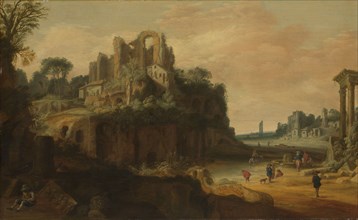Roman Landscape with Ruins, c.1629-1630. Creator: Pieter Anthonisz van Groenewegen.