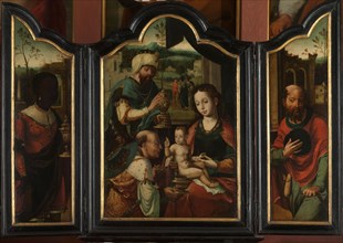 Triptych with the Adoration of the Magi, 1520-1550. Creator: Workshop of Pieter Coecke van Aelst.