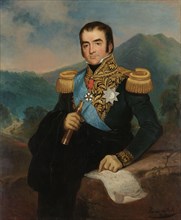 Posthumous Portrait of Herman Willem Daendels, Governor-General of the Dutch East Indies, 1838. Creator: Raden Saleh.