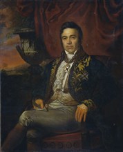 Portrait of Jean Chrétien Baud, Governor-General ad interim of the Dutch East Indies, 1835. Creator: Raden Saleh.