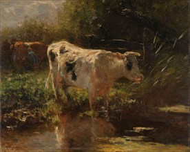 Cow beside a Ditch, c.1885-c.1895. Creator: Willem Maris.