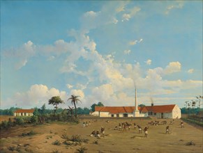 The Kemanglen Sugar Factory near Tegal (or Tagal), Java, 1870-1875. Creator: Abraham Salm.