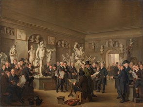 The Sculpture Gallery of the Felix Meritis Society, 1806-1809. Creator: Adriaan De Lelie.