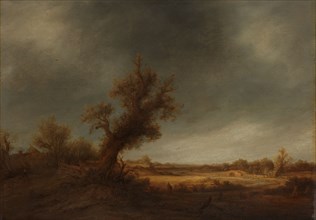 Landscape with an old oak, c.1639-c.1641. Creator: Adriaen van Ostade.