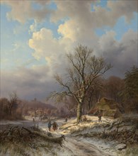 Snow Landscape, 1845. Creator: Alexander Joseph Daiwaille.