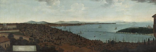 View of Constantinople and the Seraglio from the Dutch embassy, 1700-1764.  Creator: Unknown.