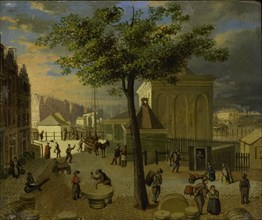 The Slijpsteenmarkt and Het Zeerecht, Amsterdam, 1825-1874.  Creator: Unknown.