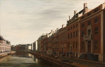 The Golden Bend on the Herengracht in Amsterdam from the west, 1672.  Creator: Gerrit Berckheyde.