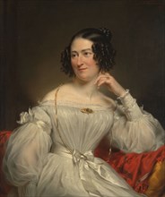Portrait of Abrahamina Henriëtte Wurfbain (1808-1883), wife of Jacob de Vos Jz, 1837.  Creator: Jan Adam Kruseman.