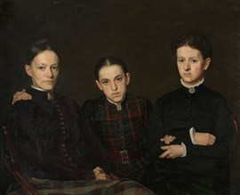 Portrait of Cornelia, Clara and Johanna Veth, 1885. Creator: Jan Veth.