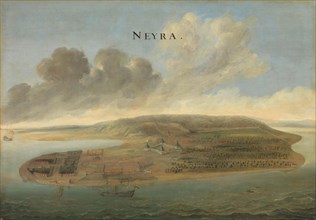 Two Views of Dutch East India Company Trading Posts: Lawec in Cambodia and Banda in the Southern Mol Creator: Johannes Vinckboons.