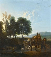 Landscape with Mule Driver, 1650-1655. Creator: Karel Du Jardin.