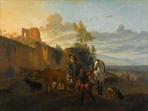 Italian Landscape with Soldiers, 1652-1700. Creator: Unknown.