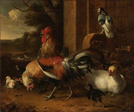 A Poultry Yard, c.1660-c.1665. Creator: Melchior d'Hondecoeter.
