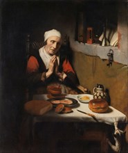 Old Woman Saying Grace, Known as ‘The Prayer without End’, c.1656. Creator: Nicolaes Maes.