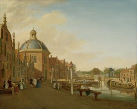 The Docking Basin in the Barge Canal in Leidschendam, 1756. Creator: Paulus Constantijn la Fargue.