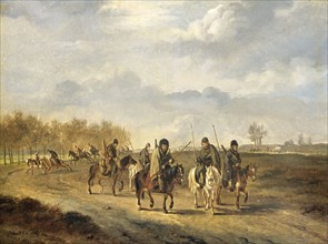 Cossacks on a country Road near Bergen in North Holland, 1813, 1813-1815. Creator: Pieter Gerardus van Os.