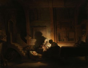 The Holy Family at Night, c.1642-c.1648. Creator: Workshop of Rembrandt.