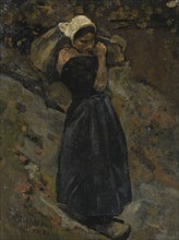 A Peasant Woman carrying a Sack, 1889. Creator: Richard Roland Holst.