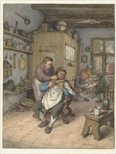 A Barbershop, 1673. Creator: Adriaen van Ostade.