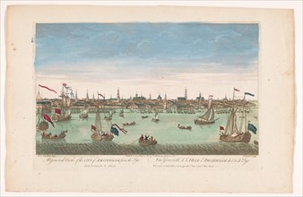 View of the city of Amsterdam seen from the IJ, 1752. Creator: Anon.