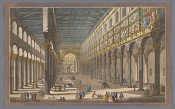 View of the interior of the Church of Saint Paul Outside the Walls in Rome, 1700-1799. Creator: Unknown.