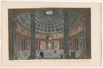 View of the interior of the Pantheon in Rome, 1700-1799. Creator: Unknown.