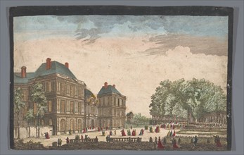 View of the Palais du Luxembourg in Paris seen from the garden, 1700-1799. Creator: Unknown.
