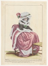 Gallery of French Fashions and Costumes, 1785, ccc.298: The beautiful and tender Lyonnais..., 1782. Creator: Dupin.
